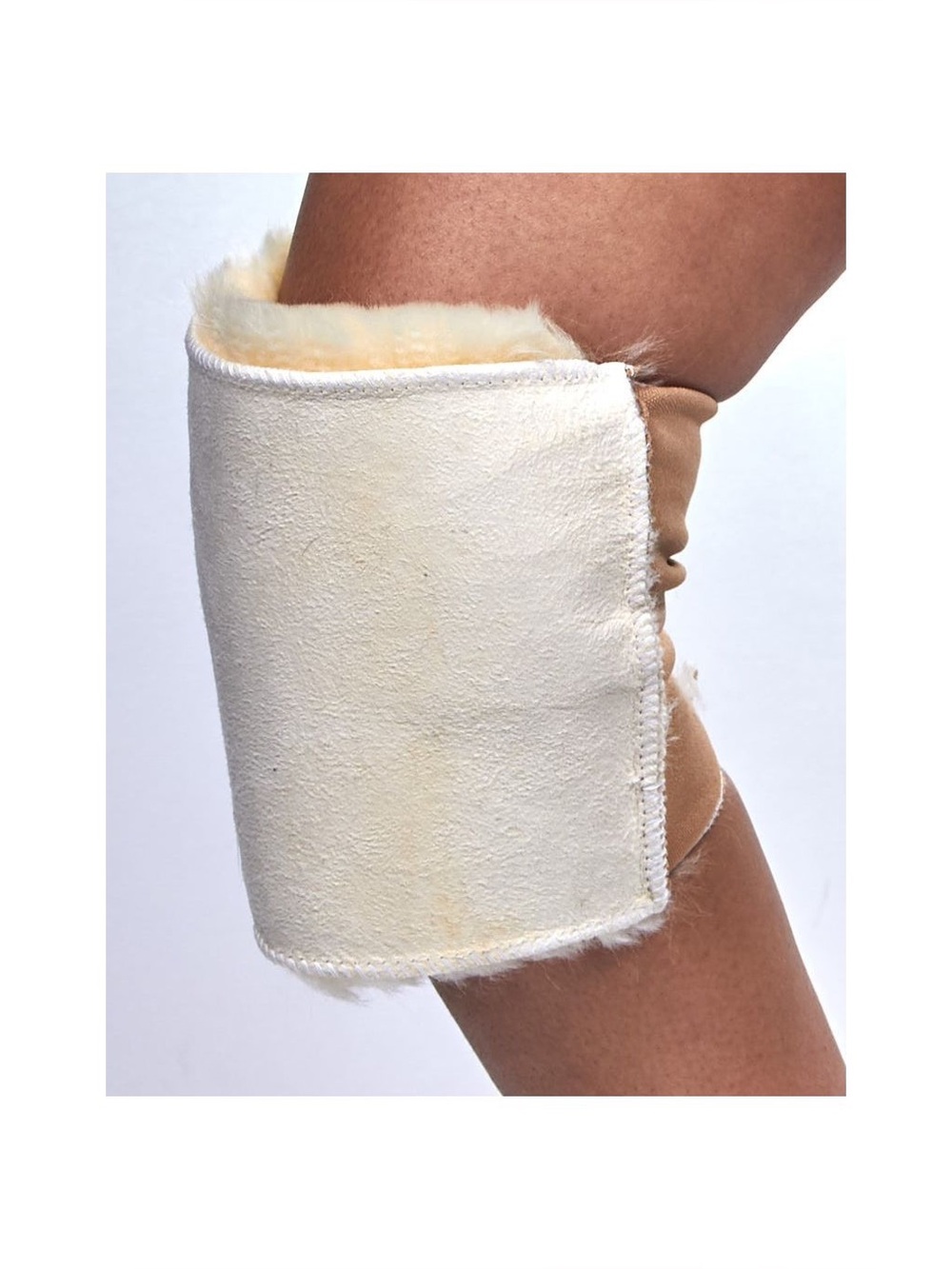 Shearling Leg/Thigh or Elbow Guard in Cream and Tan